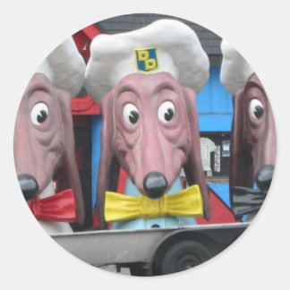 Diner Dogs Classic Round Sticker