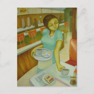Diner Eggs Toast &Jelly Postcard
