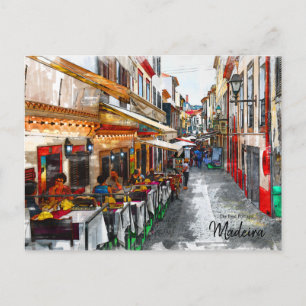 Diner en Madère, Portugal Carte postale