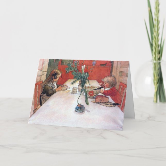 Dîner fait sur commande de carte de Noël de Carl (Devant)