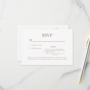 Dîner Floral Jaune Choix Carte RSVP Mariage