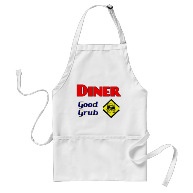 Diner Good Grub Hamburger Restaurant Art Standard Apron (Front)