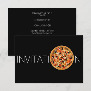Dîner italien personnalisé Pizza Invitation