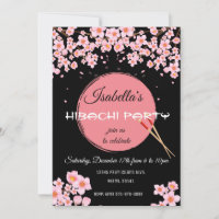 Dîner japonais Hibachi Invitation de fête d'annive
