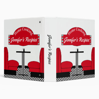 Diner Kitchen Recipe 3- Ring Binder Notebook