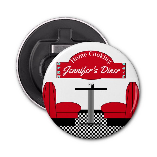 Diner Kitchen Restaurant Kitchen Grill Chef Baker Bottle Opener (Front)
