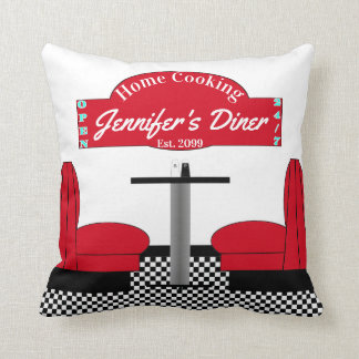 Diner Kitchen Restaurant Kitchen Grill Chef Baker Throw Pillow