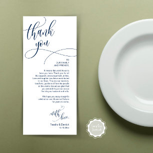 Dîner Lieu Cadre Merci, Carte Script moderne