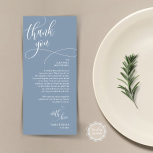 Dîner Lieu Cadre Merci, Carte Script moderne