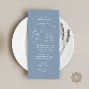 Dîner mariage Cadre Carte de remerciements moderne