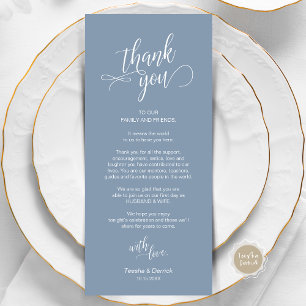 Dîner mariage, Cadre Remerciements Cartes