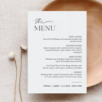 Dîner Mariage EVERLEIGH Menu 5x7 Carte