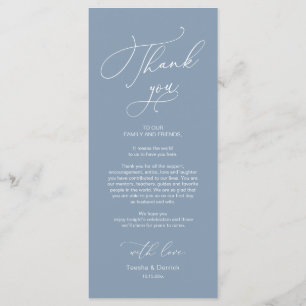 Dîner mariage Lieu Cadre Carte de remerciements