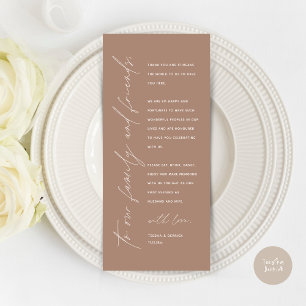 Dîner Mariage moderne Cadre Carte de remerciements