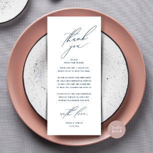 Dîner Mariage moderne Cadre Carte de remerciements