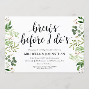 Dîner-Mariage rustique vert Invitations