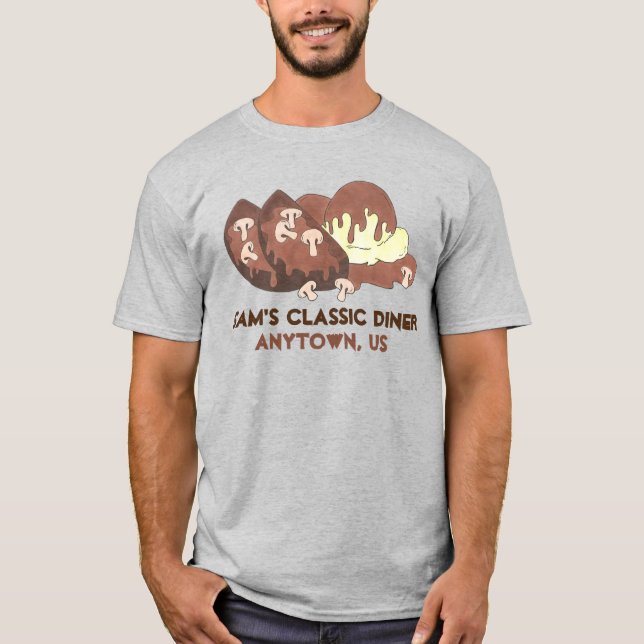 Diner Meatloaf Food Customized Restaurant Staff T-Shirt (Front)