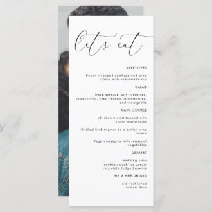 Dîner minimaliste moderne Menu Mariage