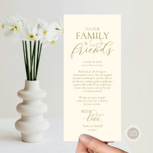 Dîner Romantique Cadre Carte de remerciements