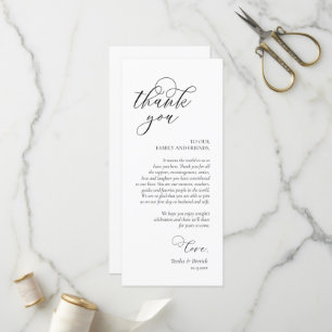 Dîner Romantique Cadre Carte de remerciements