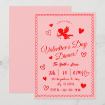 Dîner romantique de la Saint-Valentin Invitation