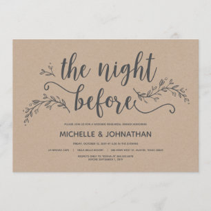 Dîner Rustic Botanical mariage invitations