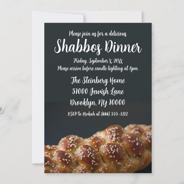 Dîner Shabbos Dîner Shabbat Invitations (Devant)