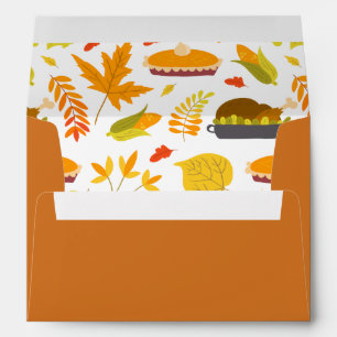 Dîner Thanksgiving Enveloppes d'adresse de retour