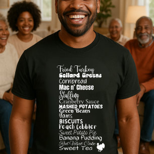 Dîner Thanksgiving Roll Call Funny Foodie T-Shirt