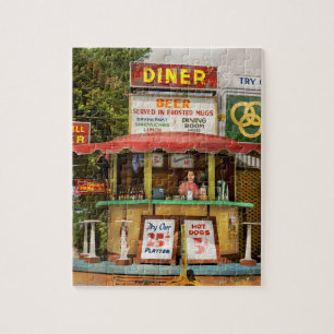 Diner - Try our 25 cent platter 1940 Jigsaw Puzzle