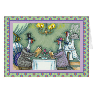 DÎNER TURC FIN, CARTE D'HUMOUR DE L'OISEAU DE THAN