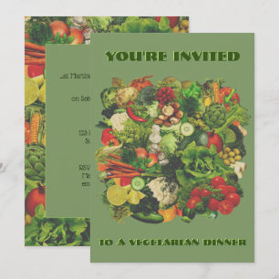 Dîner végétarien Invitation 🥕 🧅 🥑