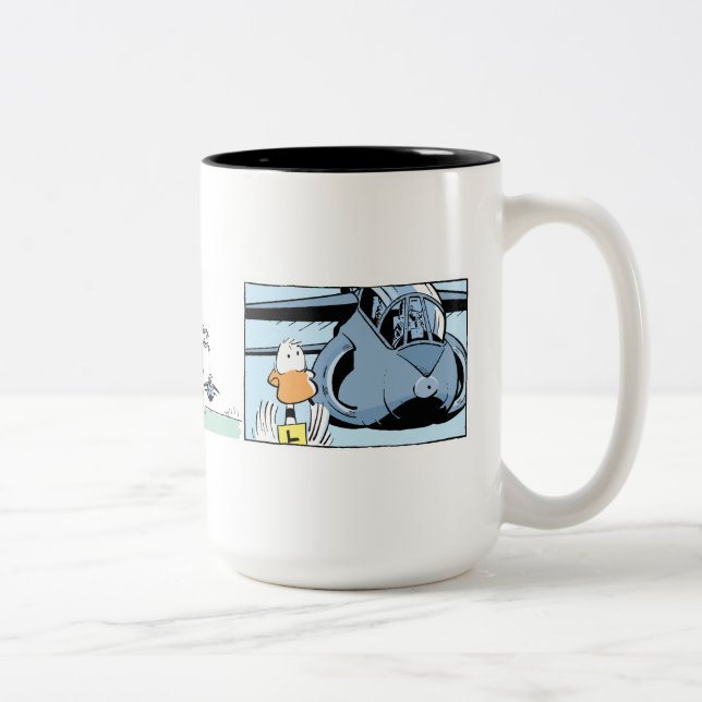 Ding Duck Aviation Humour Mug (Right)