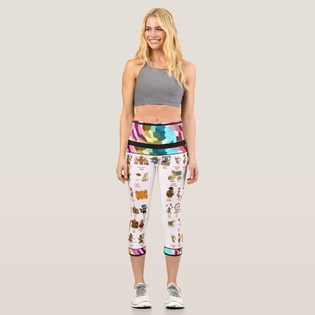 Dingaling Bros Circus acts Capri Leggings (Front)