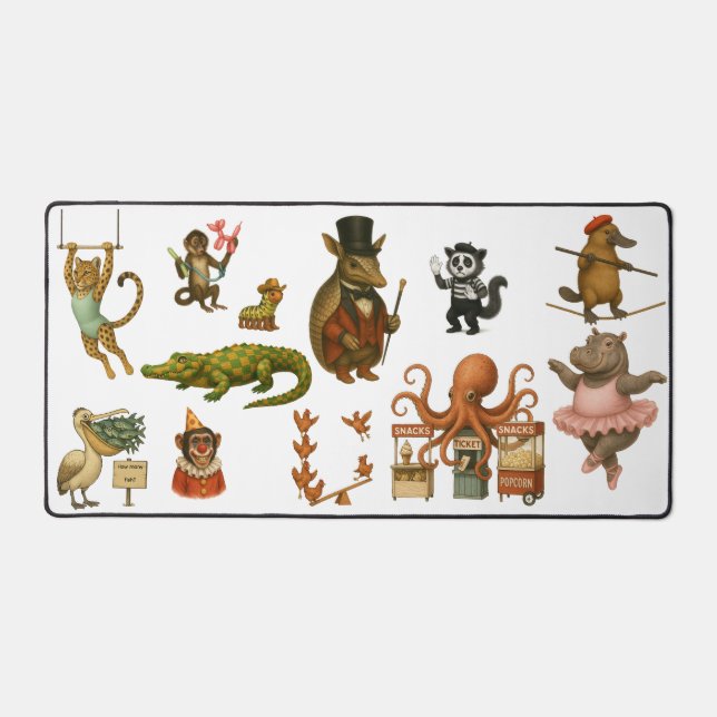 Dingaling Bros Circus acts Desk Mat (Front)