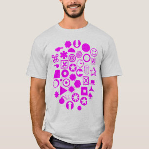 Dingbat Abstract - Magenta T-Shirt