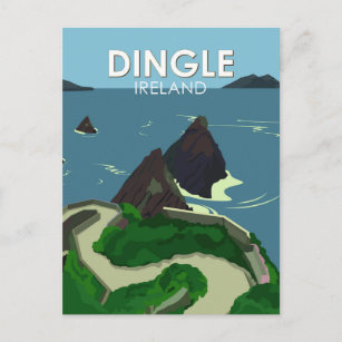 Dingle Peninsula Ireland Travel Vintage Postcard