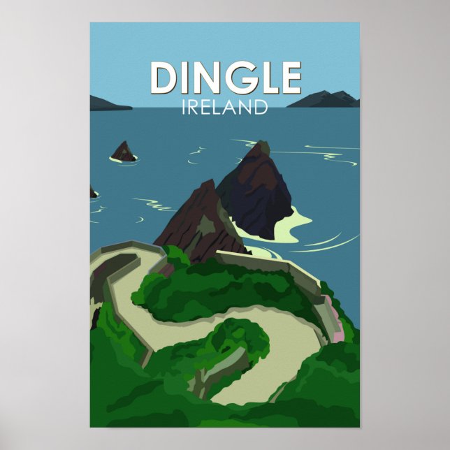 Dingle Peninsula Ireland Travel Vintage Poster (Front)