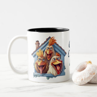 Dingue poule dame Drôle Chicken Mug