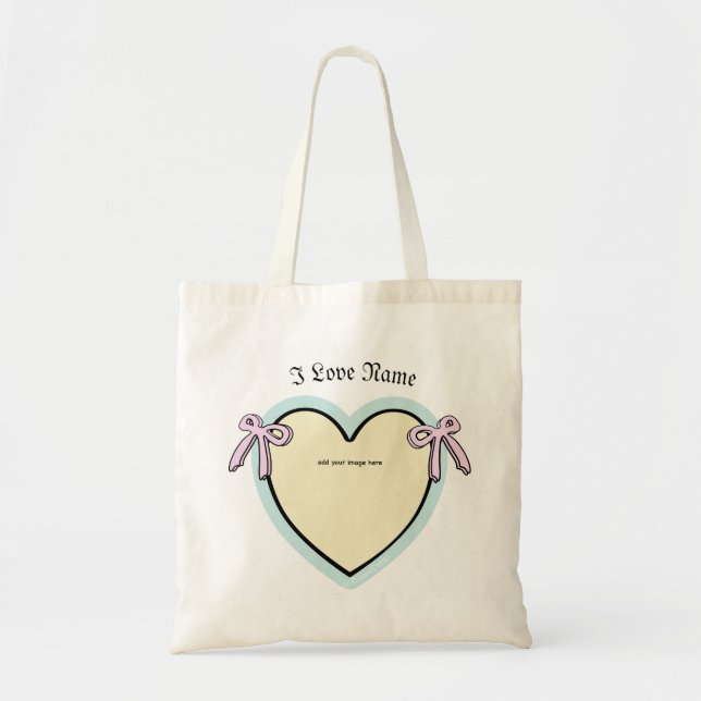 Dingus Bows & Heart Personalized Cinnamon Roll Bag (Front)