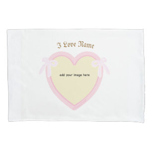 Dingus Bows & Heart Personalized Pillowcase