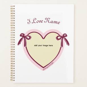 Dingus Bows & Heart Personalized  Planner