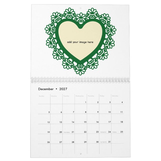 Dingus Heart and Lace Colourful  Calendar (Dec 2027)
