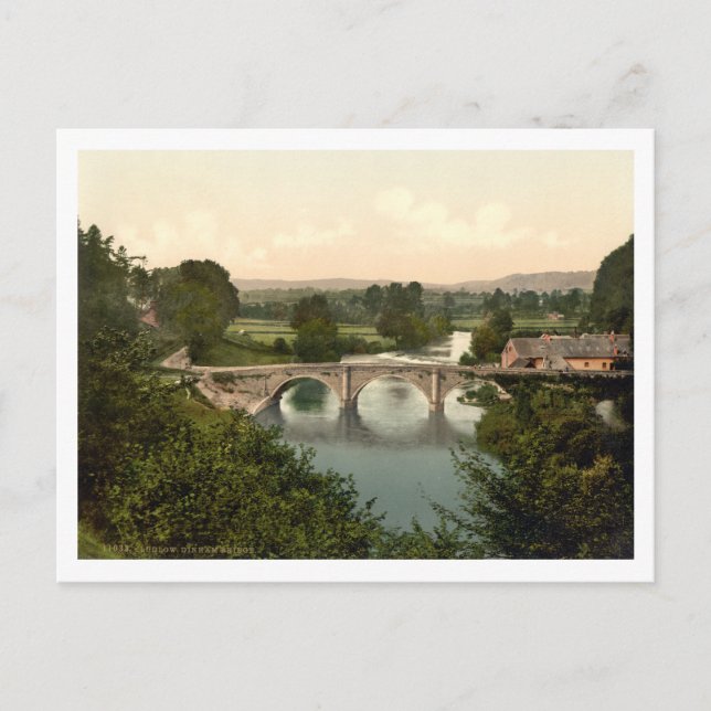 Dinham Bridge I, Ludlow, Shropshire, England Postcard (Front)