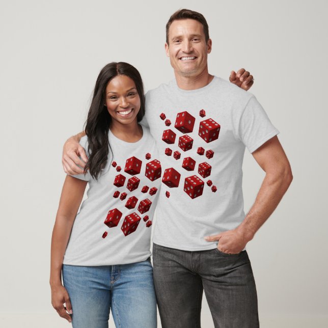 Dinice blanc t-shirt pour hommes à manches longues (Unisexe)