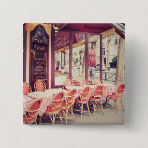 Dining In Paris Al Fresco 2 Inch Square Button