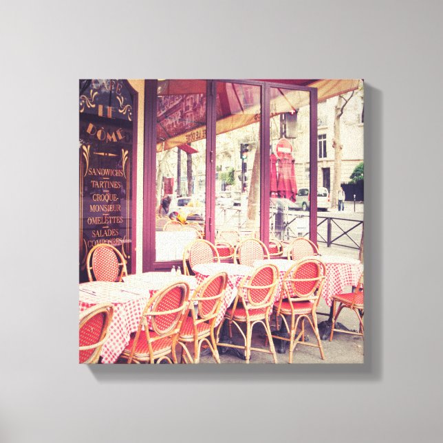 Dining In Paris Al Fresco Canvas Print (Front)