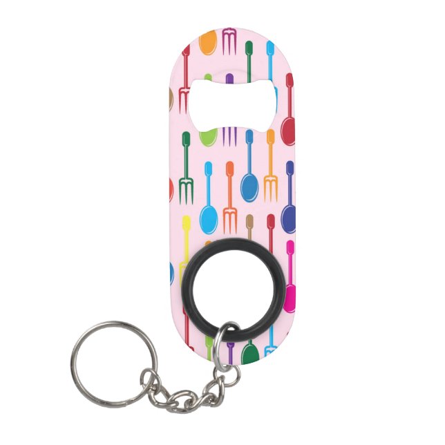 Dining Texture Keychain Bottle Opener (Front)