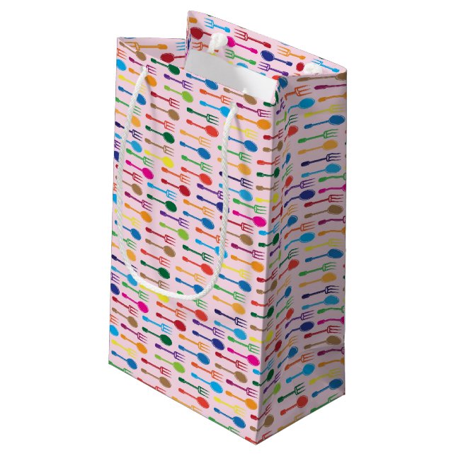 Dining Texture Small Gift Bag (Back Angled)