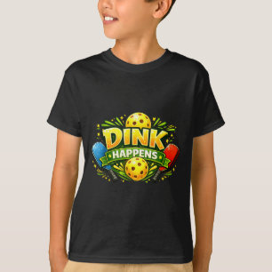 Dink happens funny pickleball player court humor T-Shirt